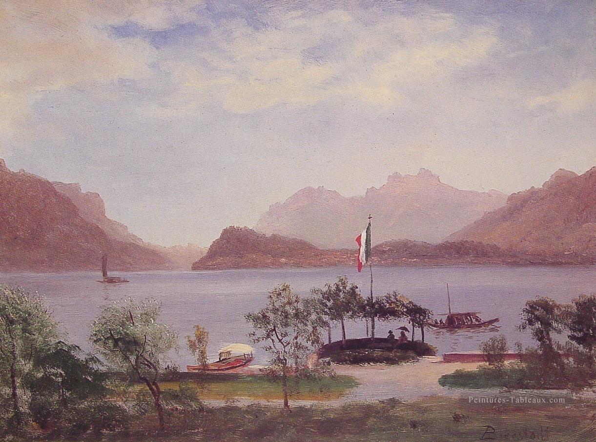 scène du lac italien Albert Bierstadt Peintures à l'huile